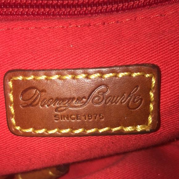 Dooney & Bourkey vintage orange and blue striped tote nylon Preowned “as is” - Picture 7 of 9